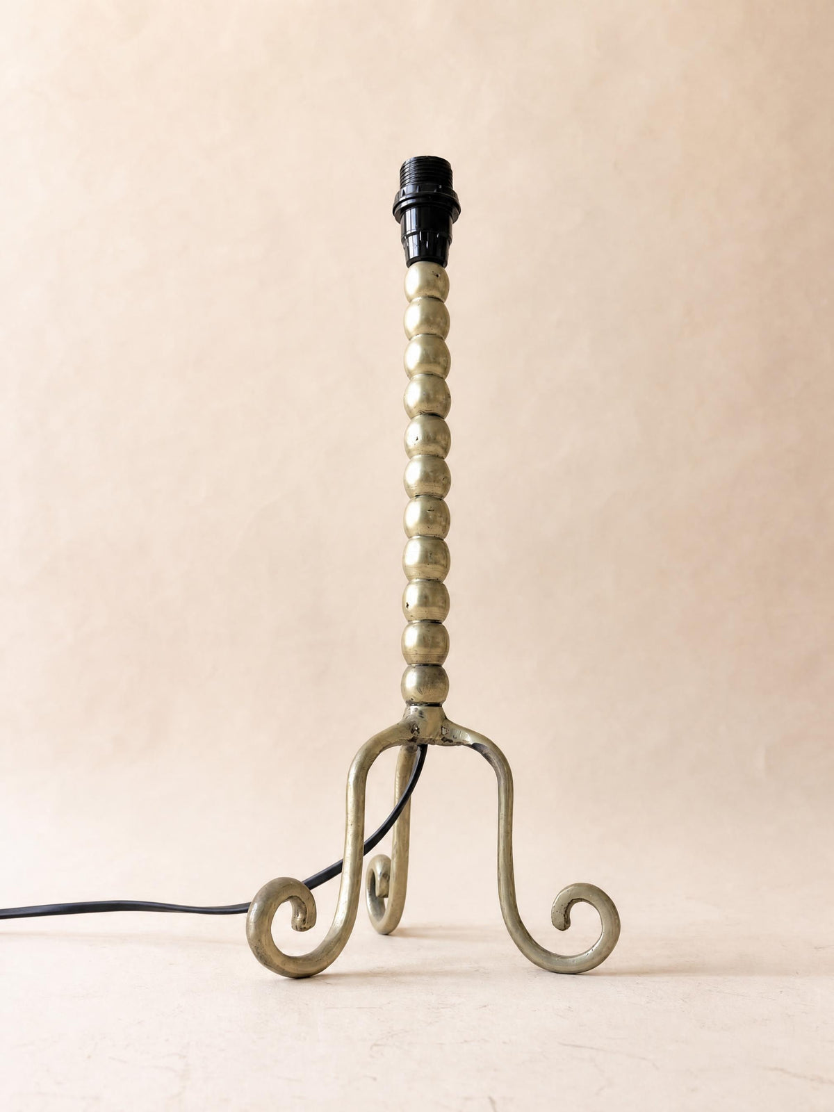Italian Post-Modern 80s Table Lamp Base | Tripod Scroll Foot Accent Light — photo 3
