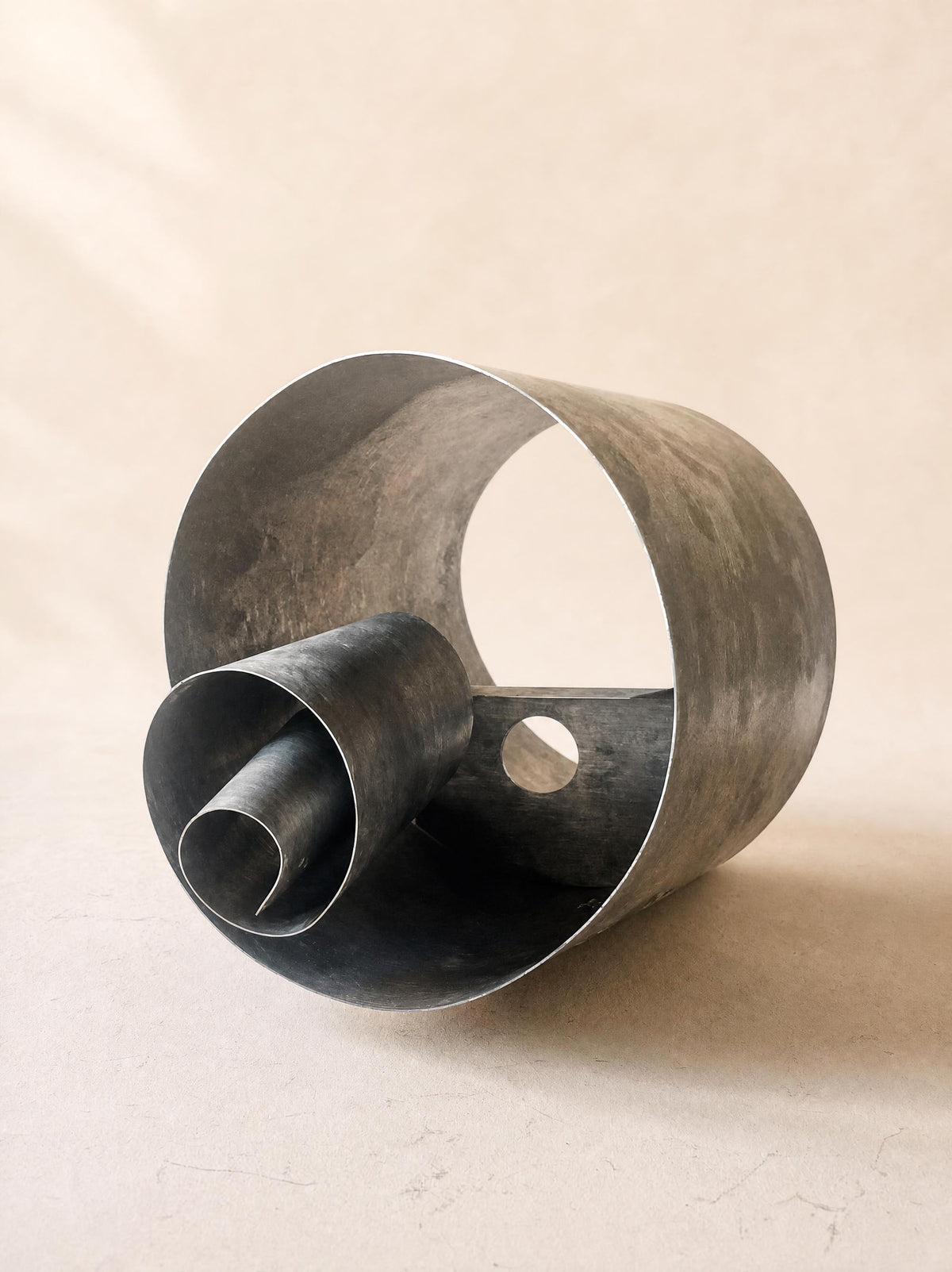 Abstract Steel Wall Light, Signed One-Off from the South of France — photo 10