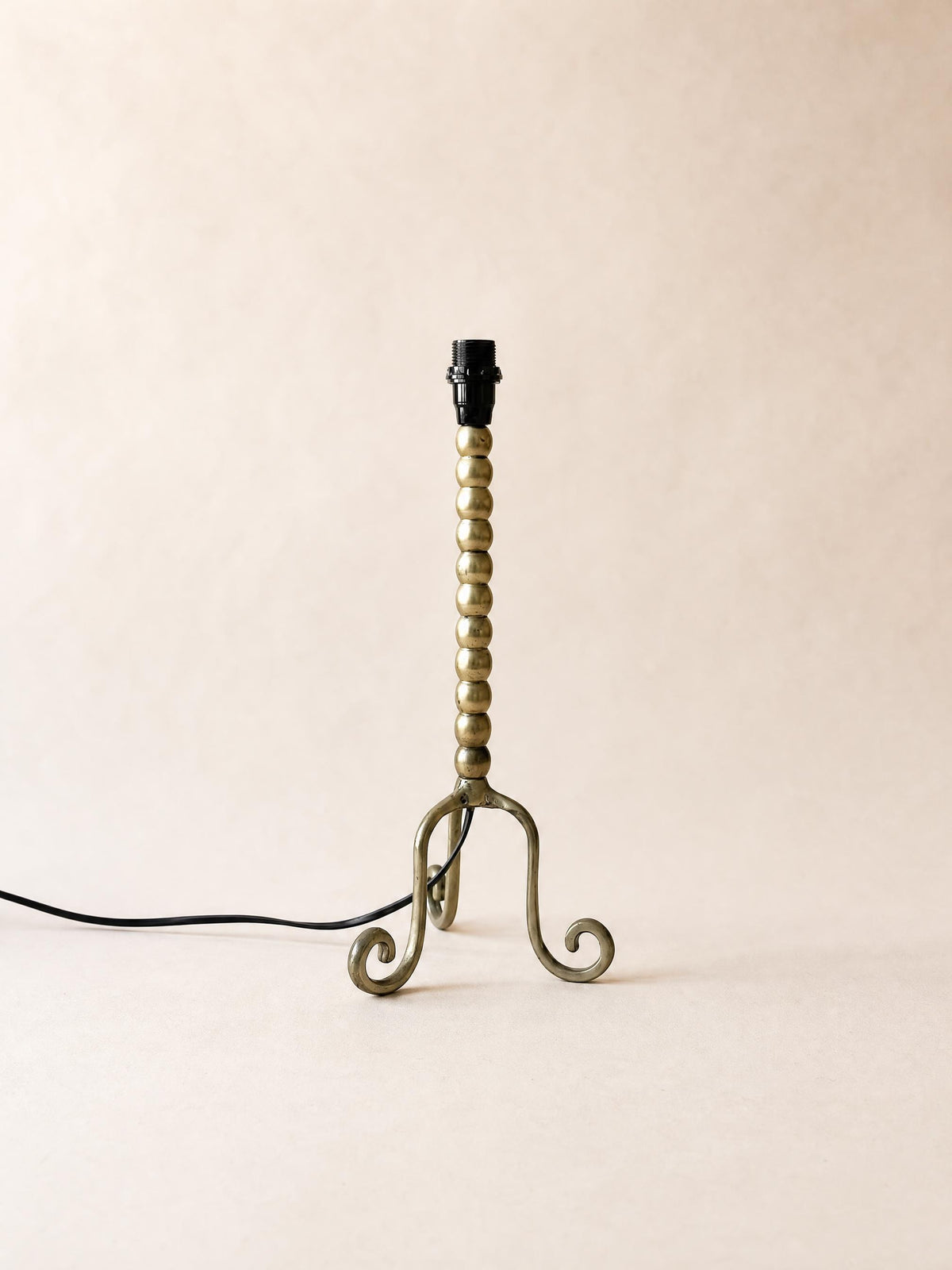 Italian Post-Modern 80s Table Lamp Base | Tripod Scroll Foot Accent Light — photo 2