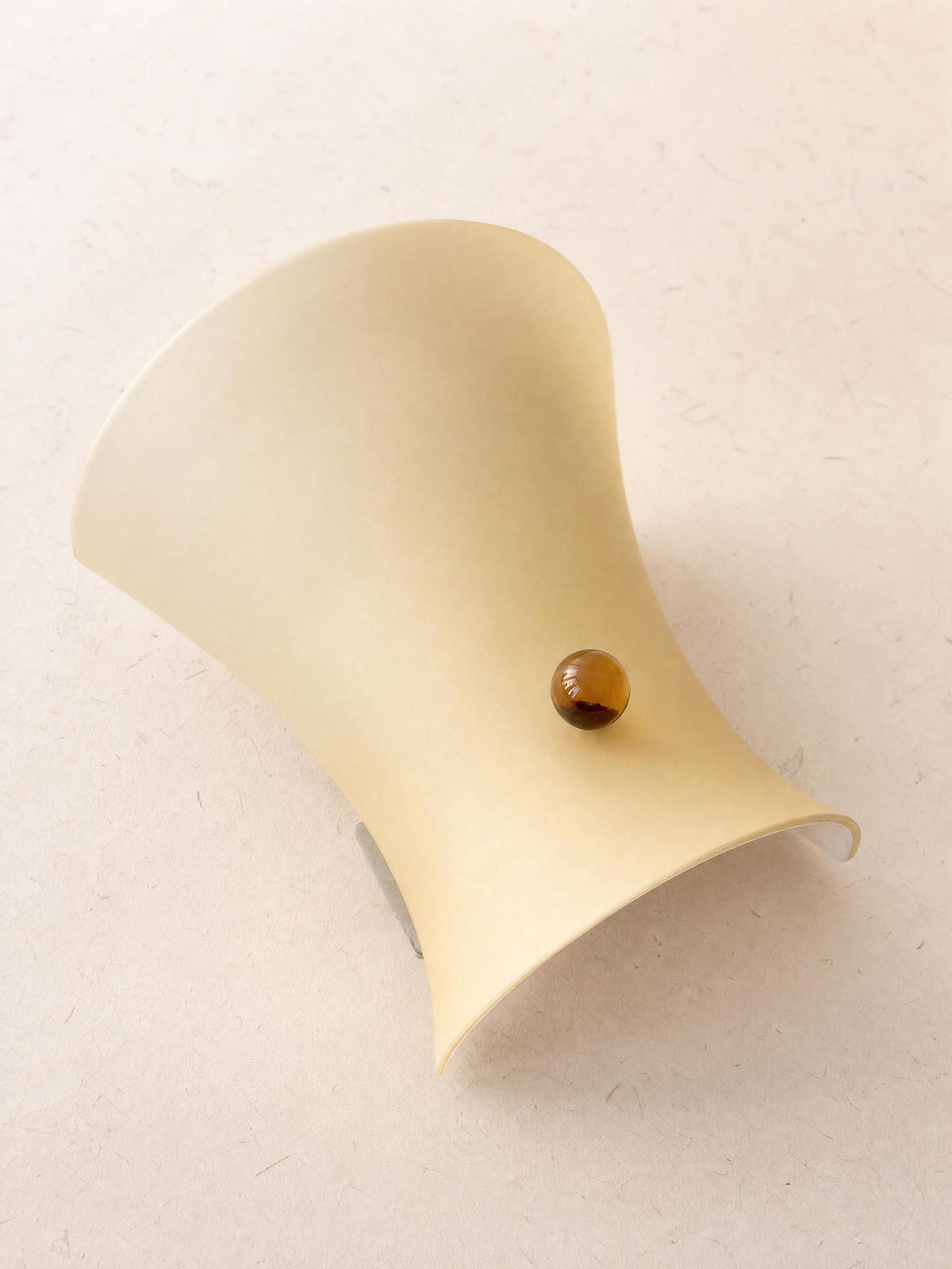 Set of 3 Italian 80s Itre Wall Lights in Opaline Glass, Yellow Eggshell Sculptural Sconces — photo 2