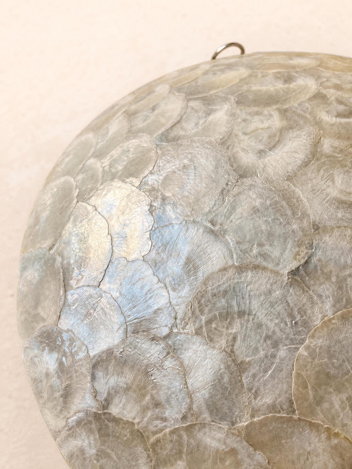 Vintage Capiz Shell Flush Mount Ceiling Light | Round Wall or Ceiling Lamp — photo 3