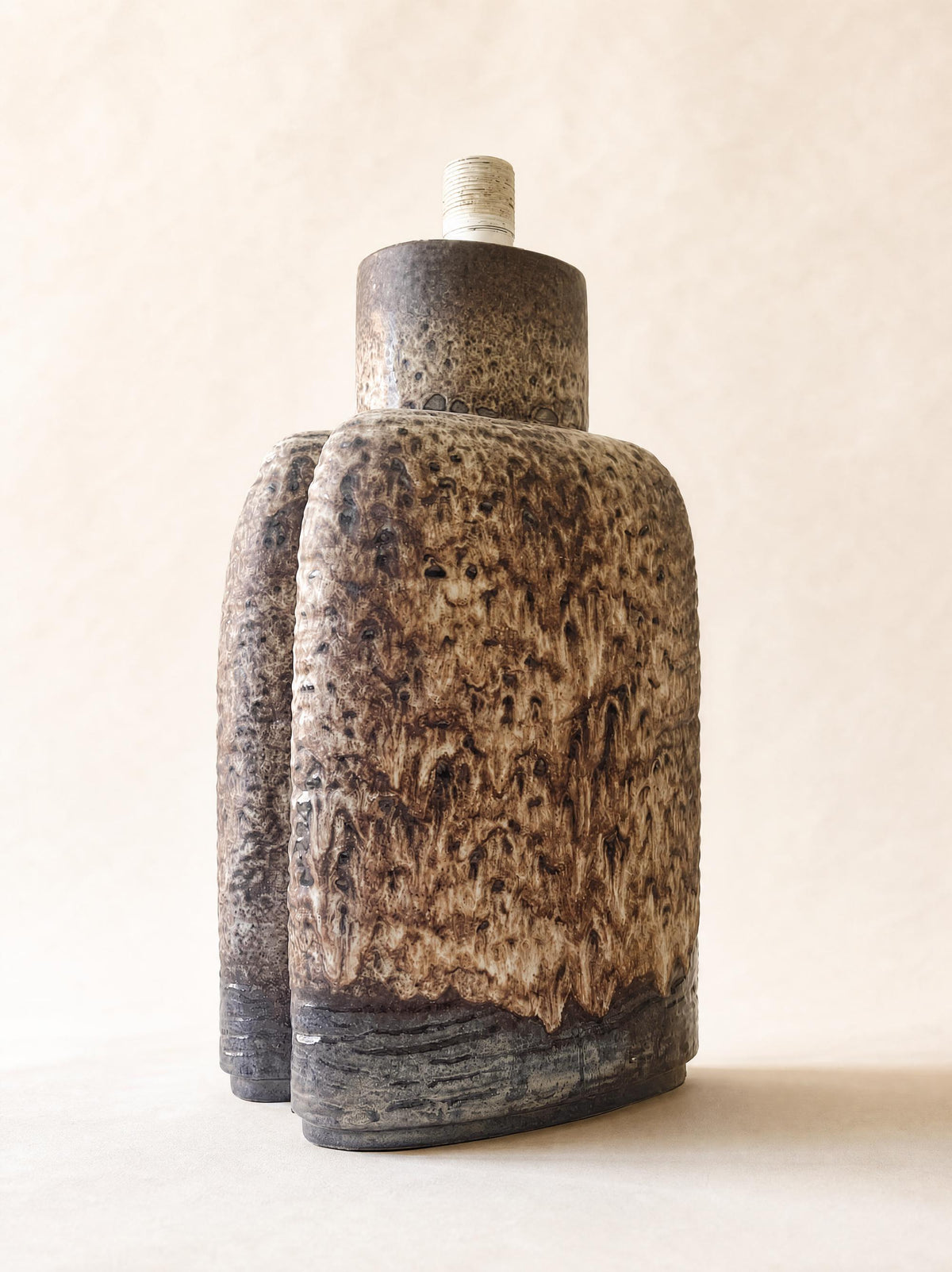 Large Vintage 60s Kaiser Leuchten Fat Lava Table Lamp, West German Ceramic — photo 8