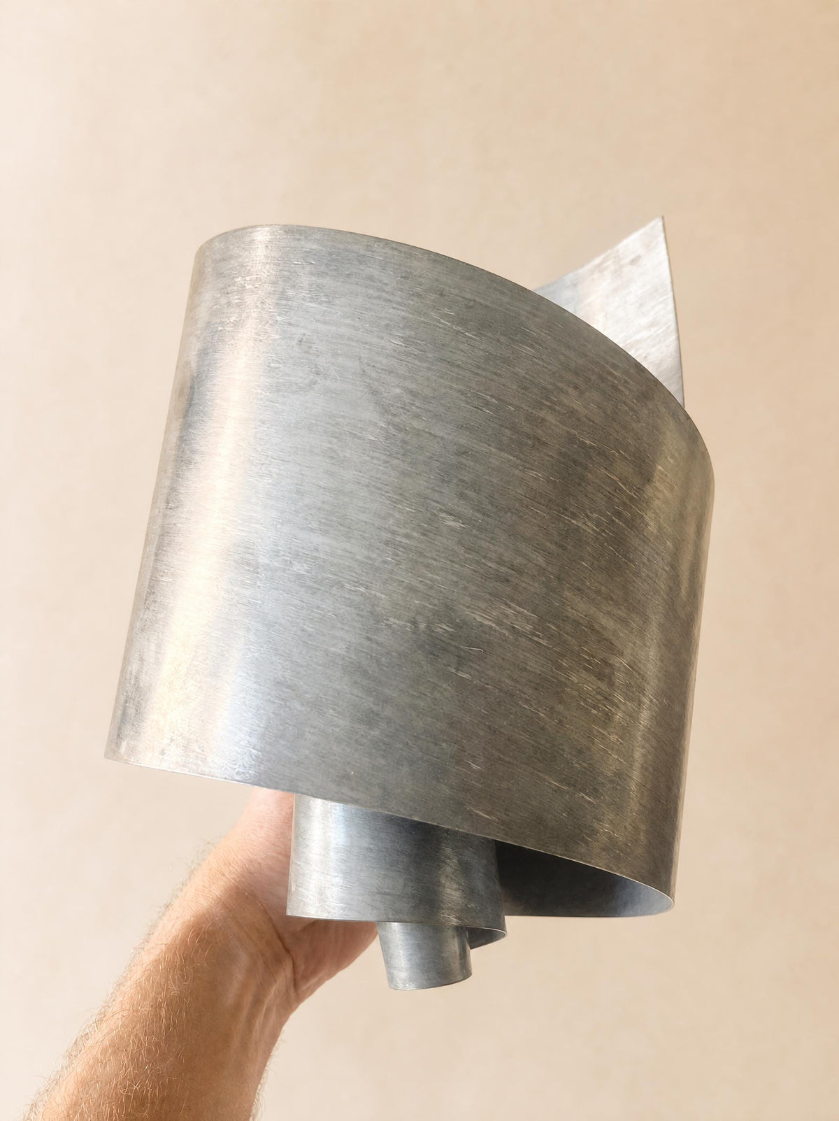 Abstract Steel Wall Light, Signed One-Off from the South of France — photo 4