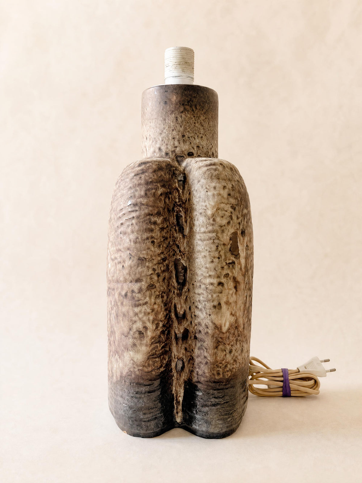 Large Vintage 60s Kaiser Leuchten Fat Lava Table Lamp, West German Ceramic — photo 3