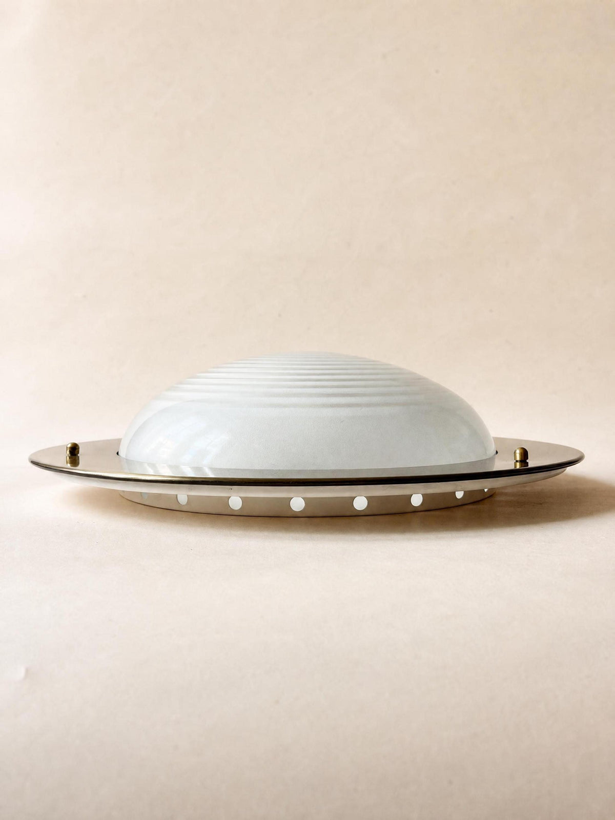 Italian 70s Brass Flush Mount Ceiling Lamp (45 cm / 18 in) — photo 5