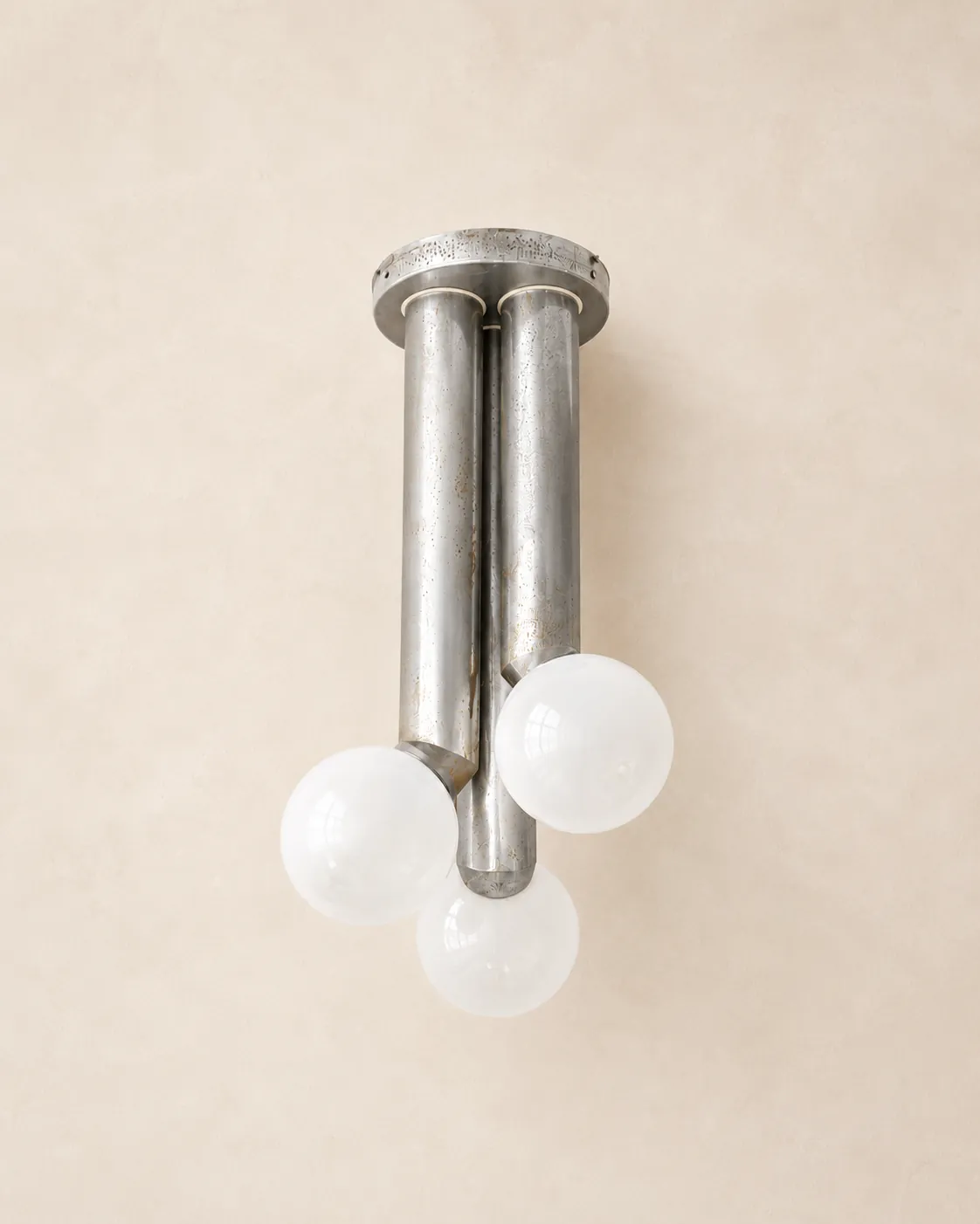 Italian vintage brutalist bubble pendant light.