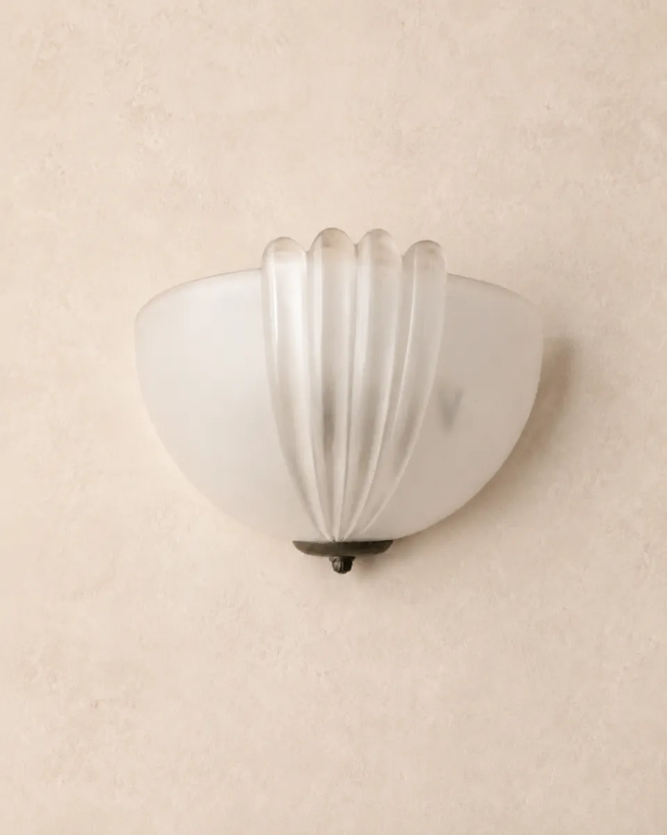 French Vianne glass wall sconce.