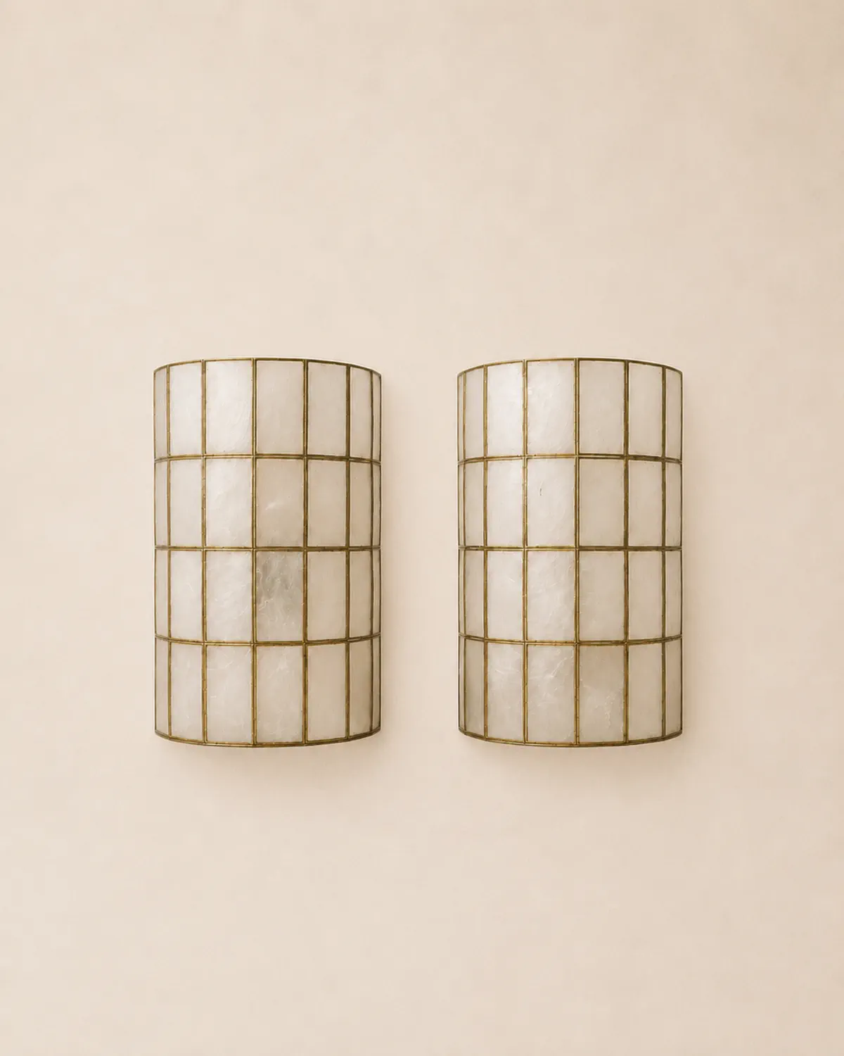 Vintage Capiz shell wall lights.