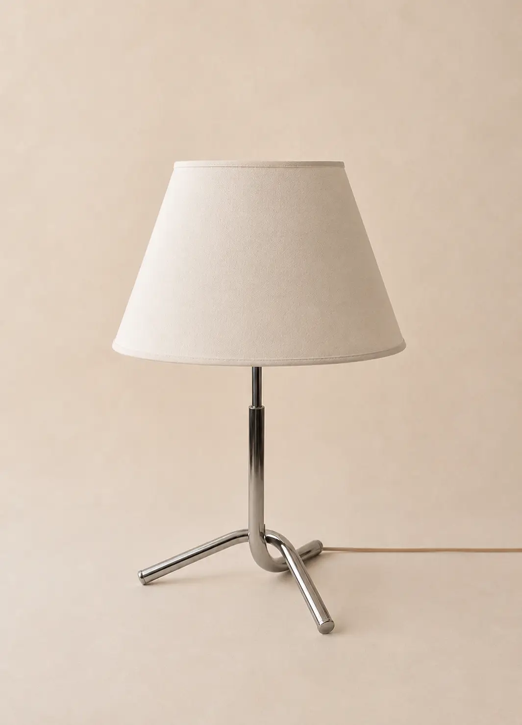 Vintage chrome tube table light.