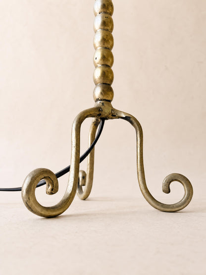 Italian Post-Modern 80s Table Lamp Base | Tripod Scroll Foot Accent Light — photo 7