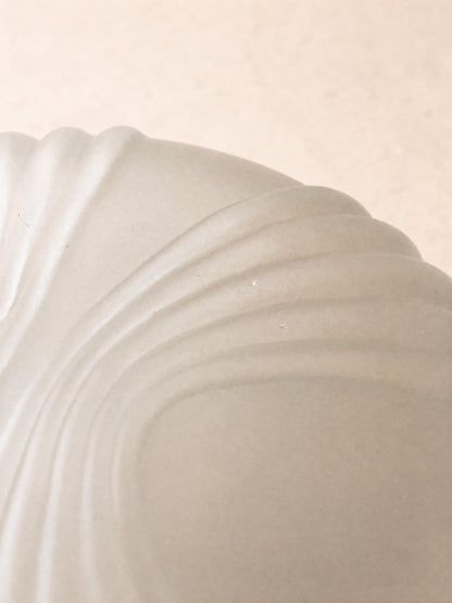 Italian 70s Frosted Glass Ceiling Lamp | Art Deco Sculptural Flush Mount Light — photo 7