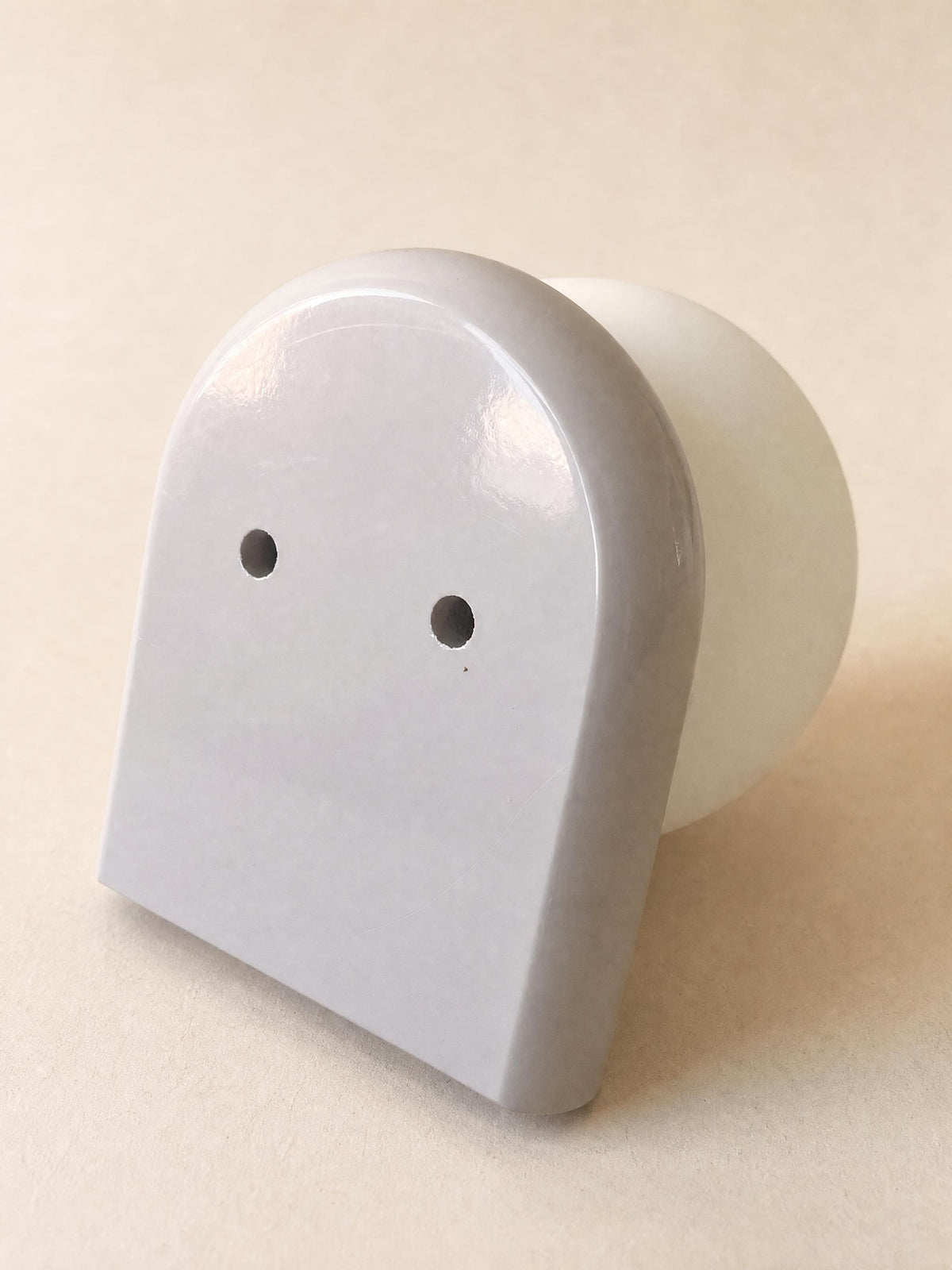 70s Frosted Glass Wall Lights Pair on Lacquered Bases, Bathroom Lights — photo 8
