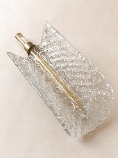 Italian 80s Murano Glass Wall Sconces | Barovier & Toso Brass Wall Lights Pair — photo 5