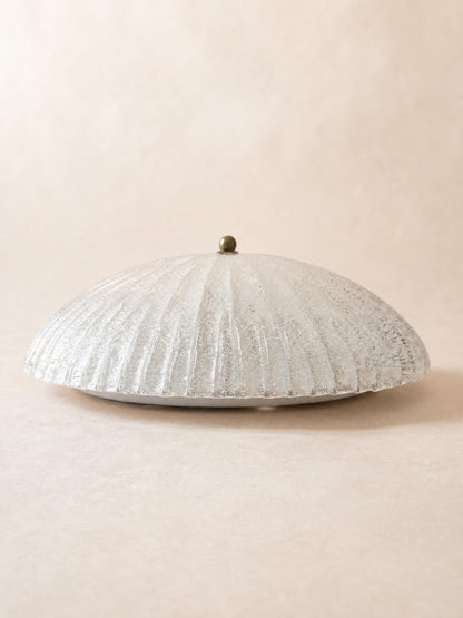 Italian 70s Textured Murano Glass Ceiling Lamp | Flush Mount Light — photo 5