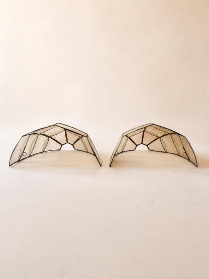 Pair of Vintage Capiz Shell Wall Sconces | Organic Modern Shell Wall Lights — photo 7
