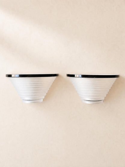 Pair of Italian 80s Artemide Egisto 28 Frosted Glass Wall Sconces by A. Mangiarotti — photo 1
