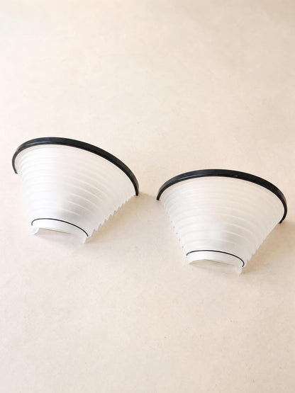Pair of Italian 80s Artemide Egisto 28 Frosted Glass Wall Sconces by A. Mangiarotti — photo 4