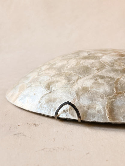 Vintage Capiz Shell Flush Mount Ceiling Light | Round Wall or Ceiling Lamp — photo 5