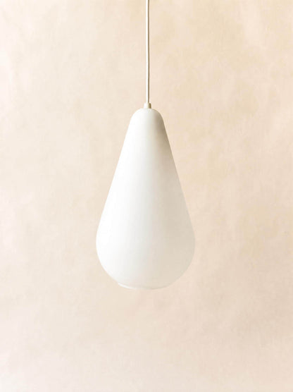 Vintage Italian 60s Murano Glass Teardrop Pendant Light, Venini Style — photo 1