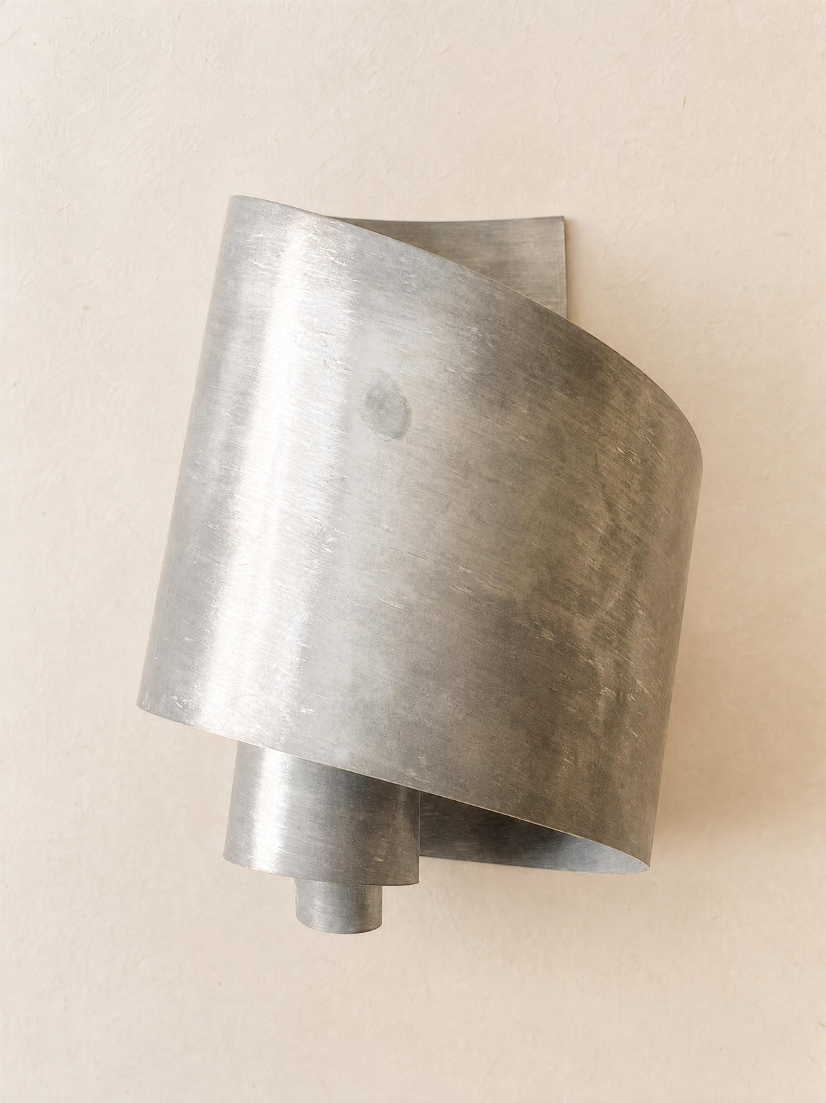 Abstract Steel Wall Light, Signed One-Off from the South of France — photo 2