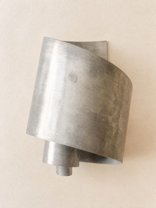 Abstract Steel Wall Light, Signed One-Off from the South of France — photo 2
