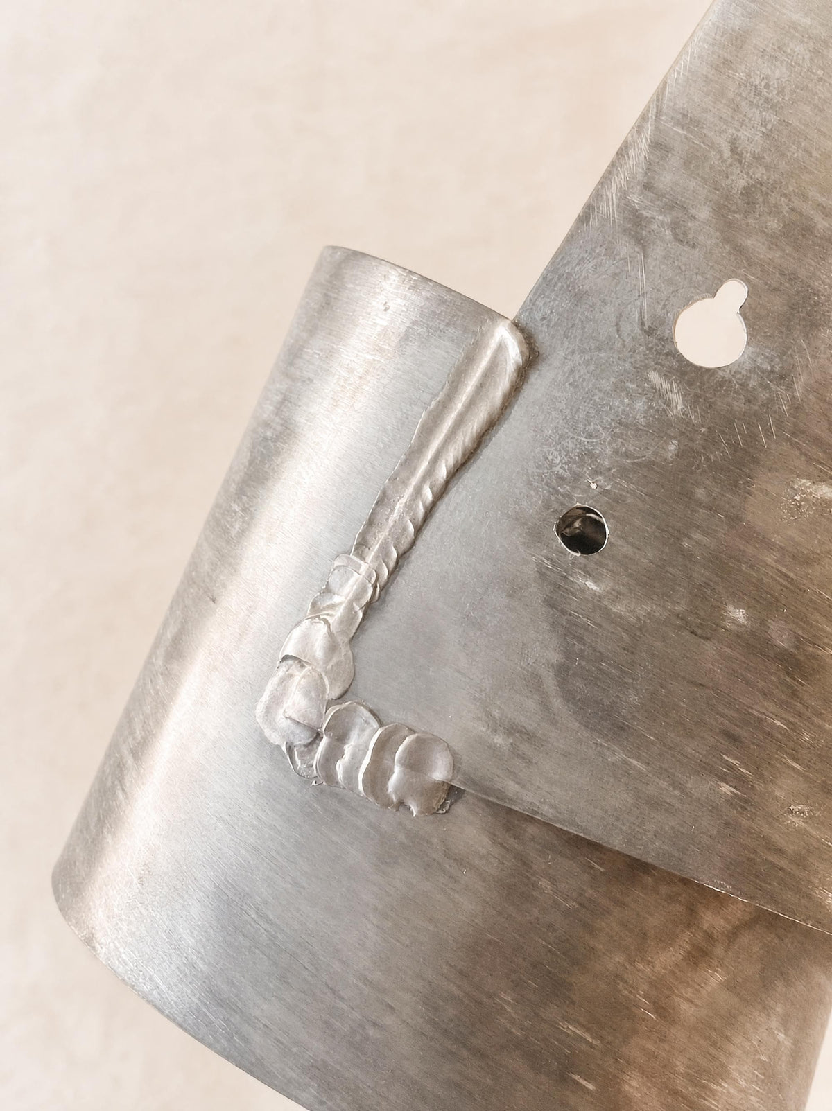 Abstract Steel Wall Light, Signed One-Off from the South of France — photo 11