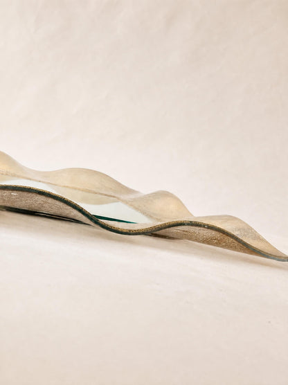 Vintage Murano Albatros Gold Glass Mirror, Organic Shape — photo 7