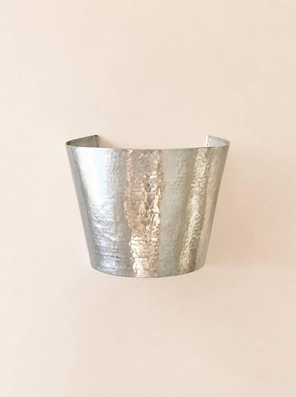 Vintage Hammered Metal Wall Light Shade, Sconce Cover or Lamp Shade — photo 1