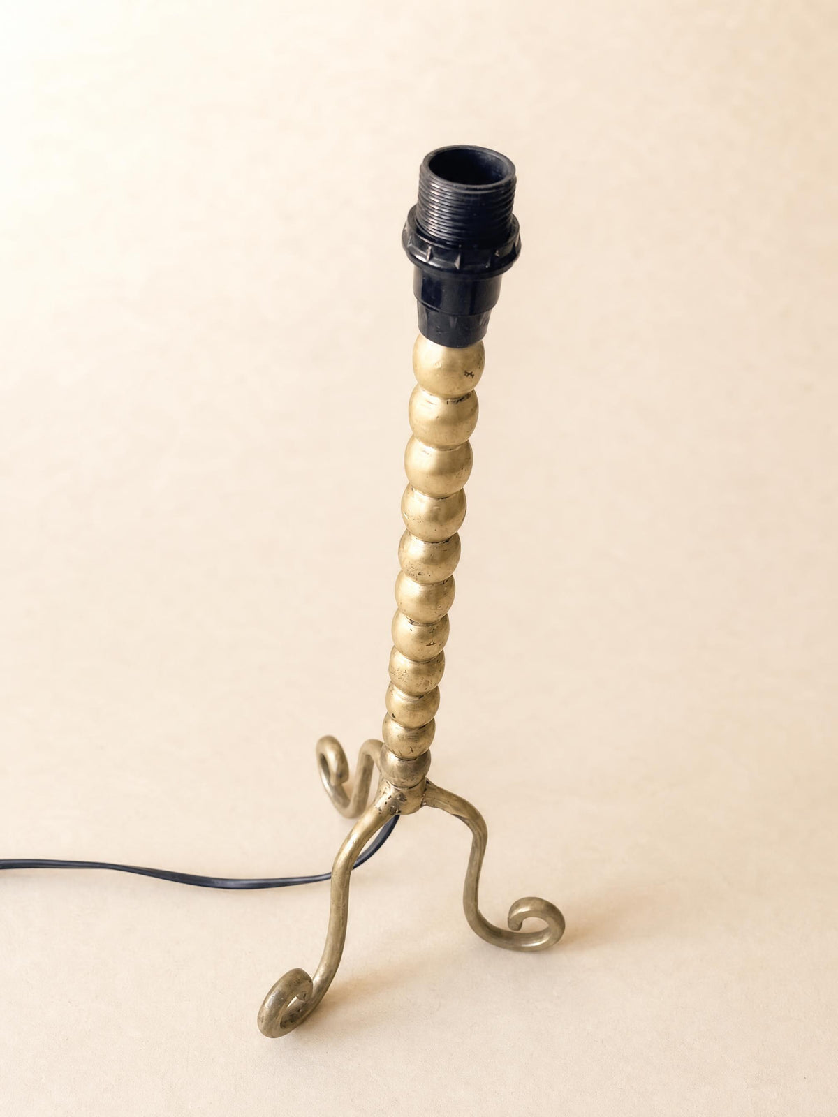 Italian Post-Modern 80s Table Lamp Base | Tripod Scroll Foot Accent Light — photo 4