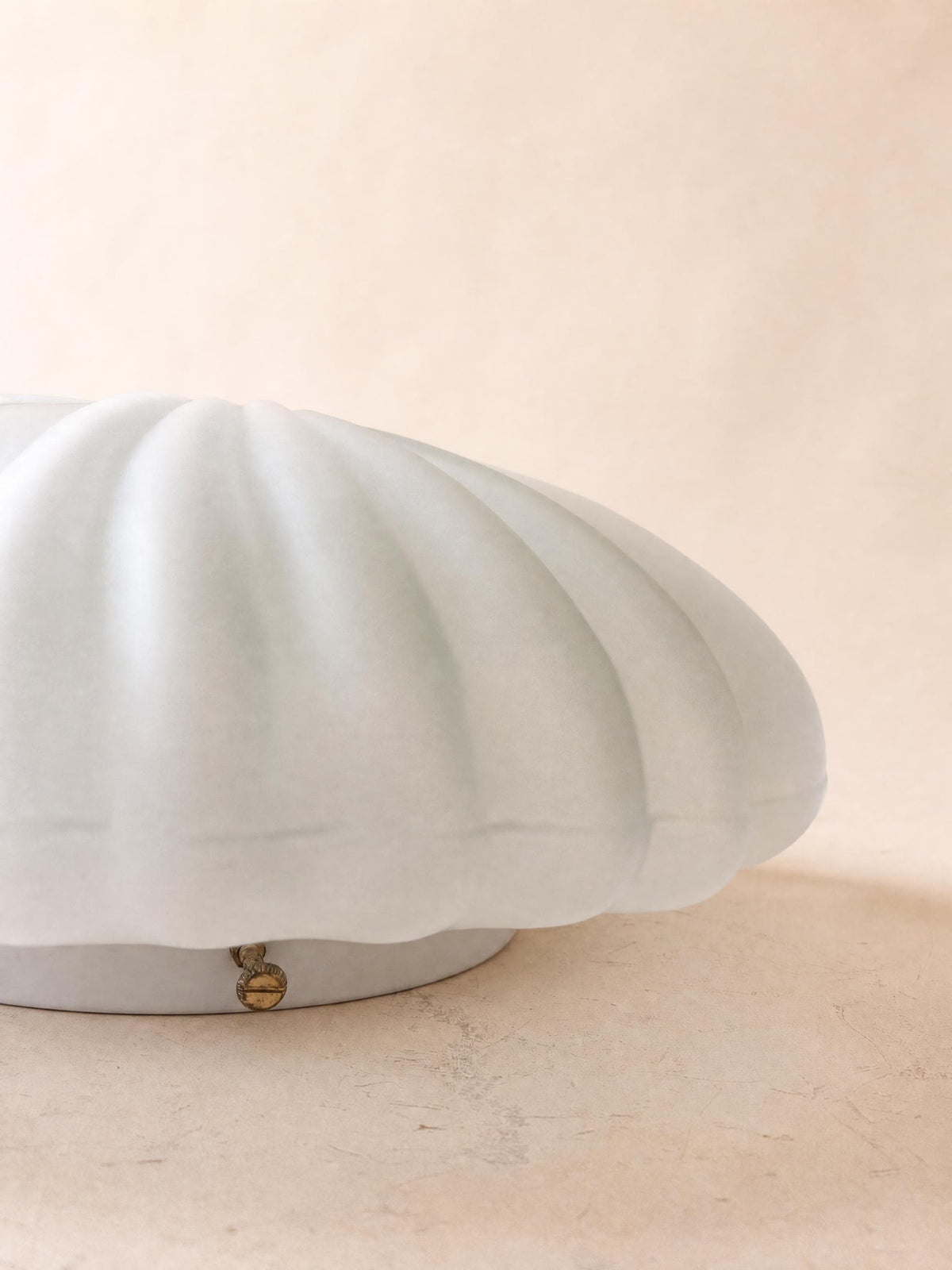 Italian 70s Frosted Glass Ceiling Lamp | Art Deco Sculptural Flush Mount Light — photo 3