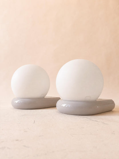 70s Frosted Glass Wall Lights Pair on Lacquered Bases, Bathroom Lights — photo 7