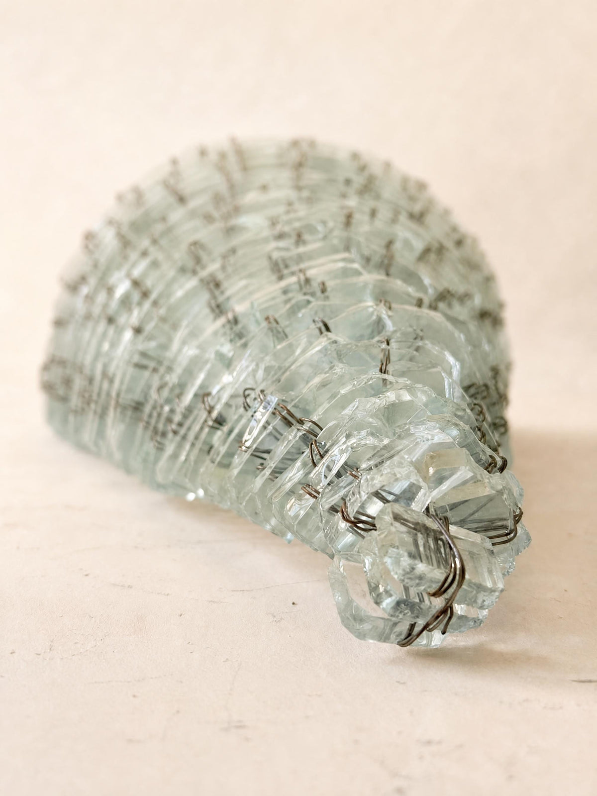 1 of 5 French 70s Glass Wall Sconces | Sculptural Wired Slab Glass Light — photo 9