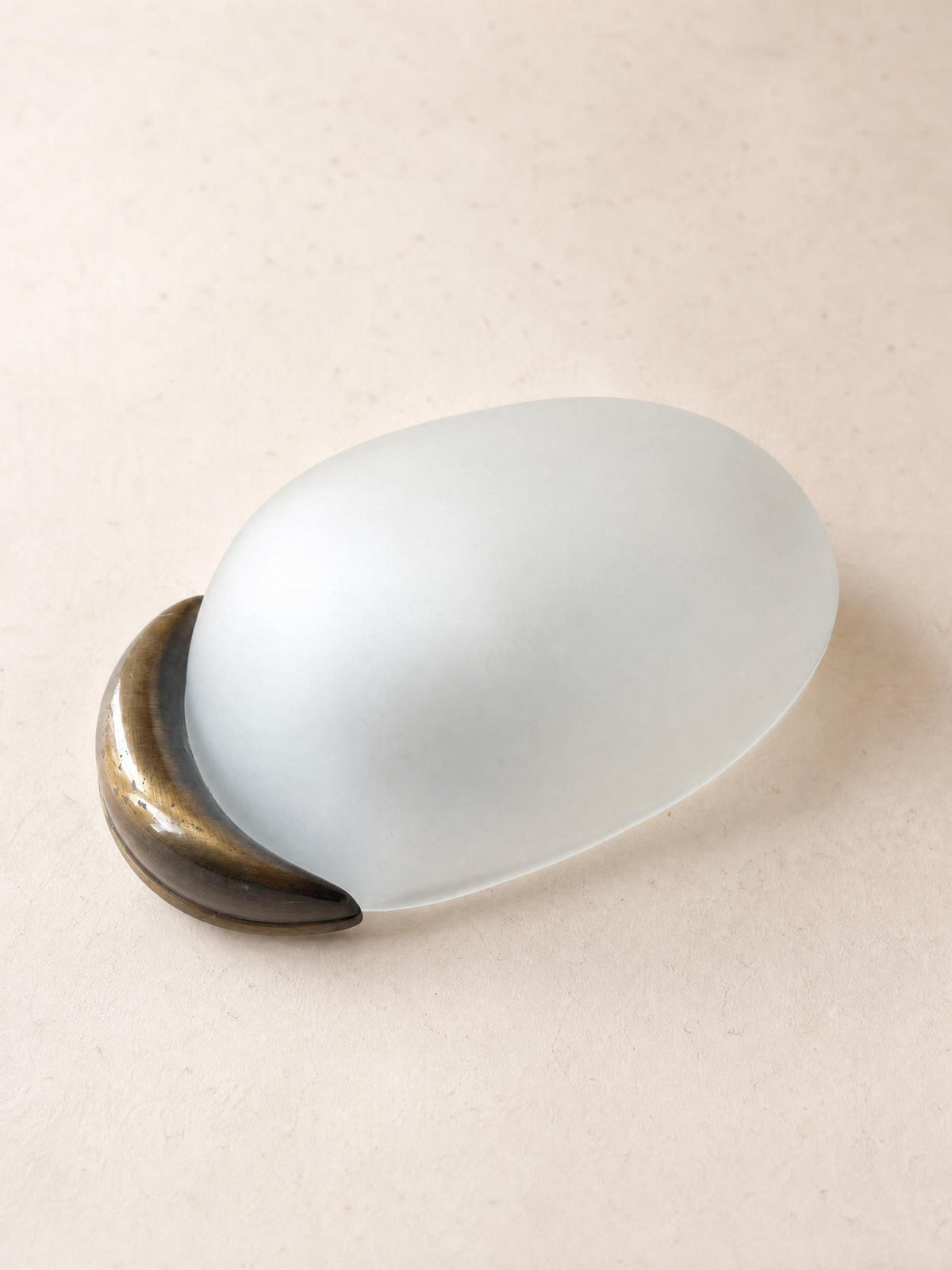 Italian 90s Frosted Glass Wall Sconces, Pair of Organic Modern Wall Lights — photo 4