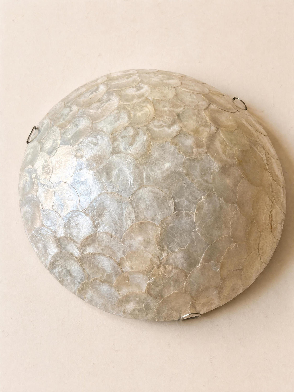 Vintage Capiz Shell Flush Mount Ceiling Light | Round Wall or Ceiling Lamp — photo 4
