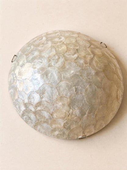 Vintage Capiz Shell Flush Mount Ceiling Light | Round Wall or Ceiling Lamp — photo 4