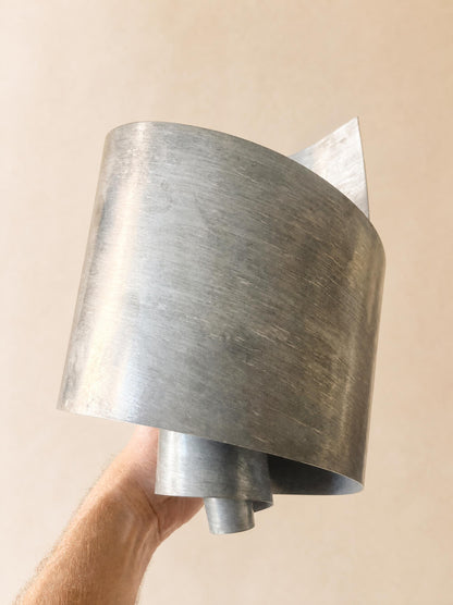 Abstract Steel Wall Light, Signed One-Off from the South of France — photo 4