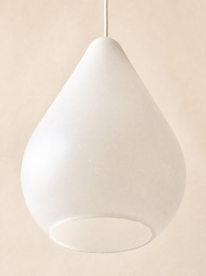 Vintage Italian 60s Murano Glass Teardrop Pendant Light, Venini Style — photo 5