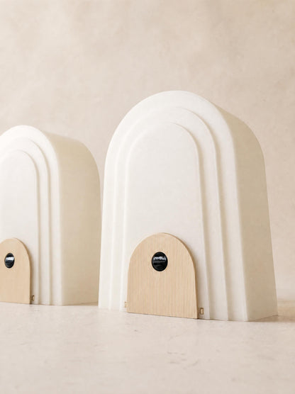 Vintage Italian 80s Targetti Table Lamp Pair in Frosted Resin — photo 4