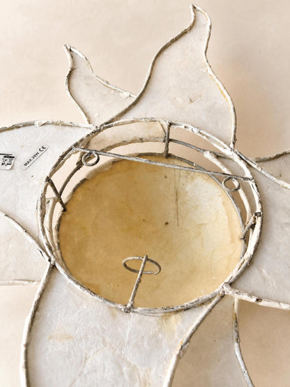 Italian 90s Capiz Shell Wall Light | Sunburst Wall Sconce — photo 10