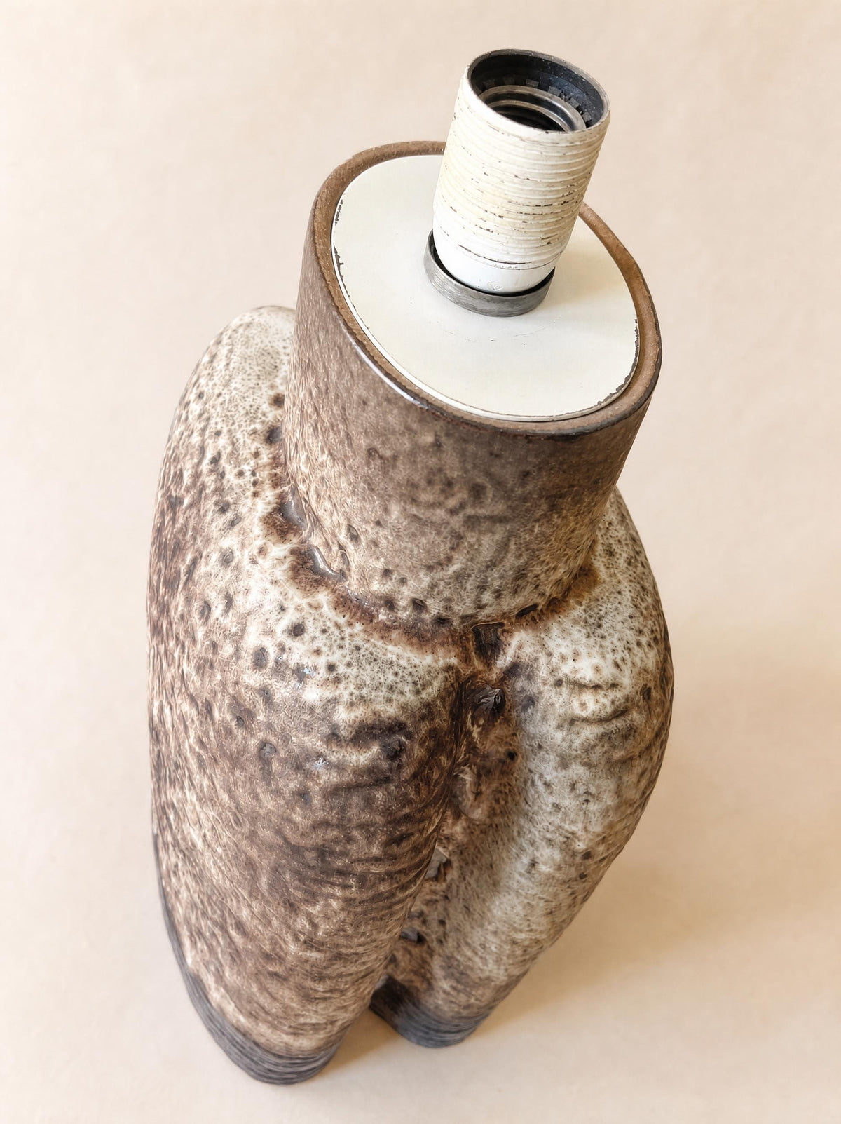 Large Vintage 60s Kaiser Leuchten Fat Lava Table Lamp, West German Ceramic — photo 9