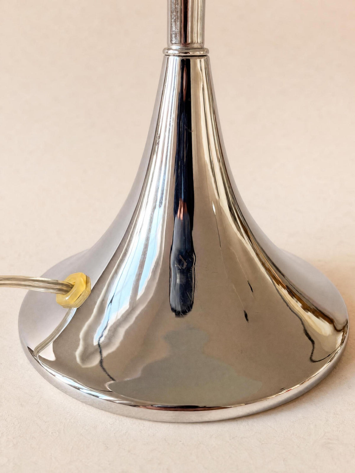 Vintage Chrome Mushroom Table Lamp | Space Age Desk Light — photo 8