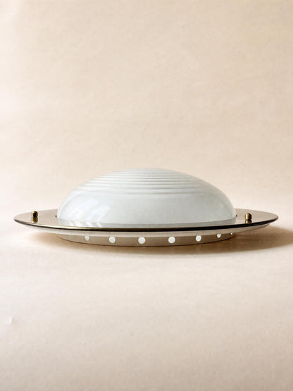 Italian 70s Brass Flush Mount Ceiling Lamp (45 cm / 18 in) — photo 5