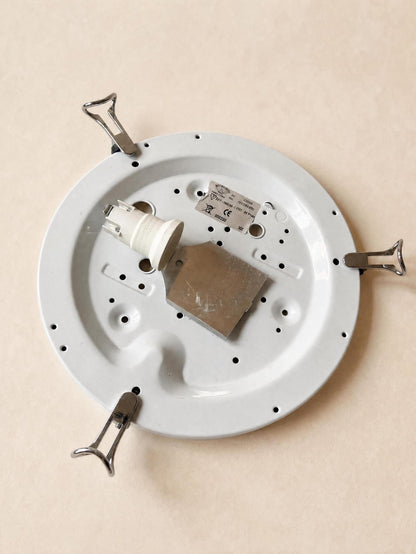 Italian 90s Frosted Murano Glass Ceiling Lights, Pair of Flush Mounts or Wall Lights — photo 9