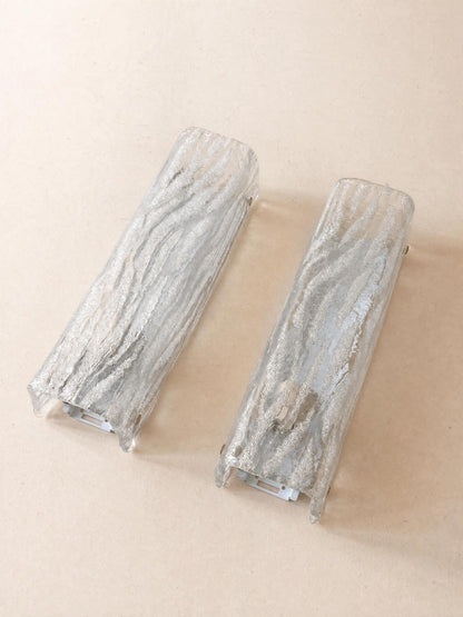 Italian 70s Murano Glass Wall Sconces | Pair of Sculptural Wall Lights — photo 2