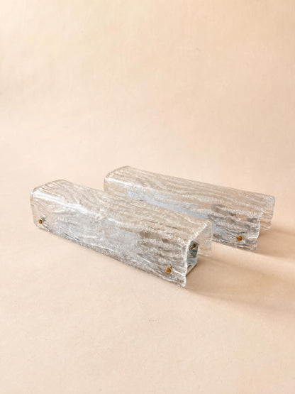 Italian 70s Murano Glass Wall Sconces | Pair of Sculptural Wall Lights — photo 5