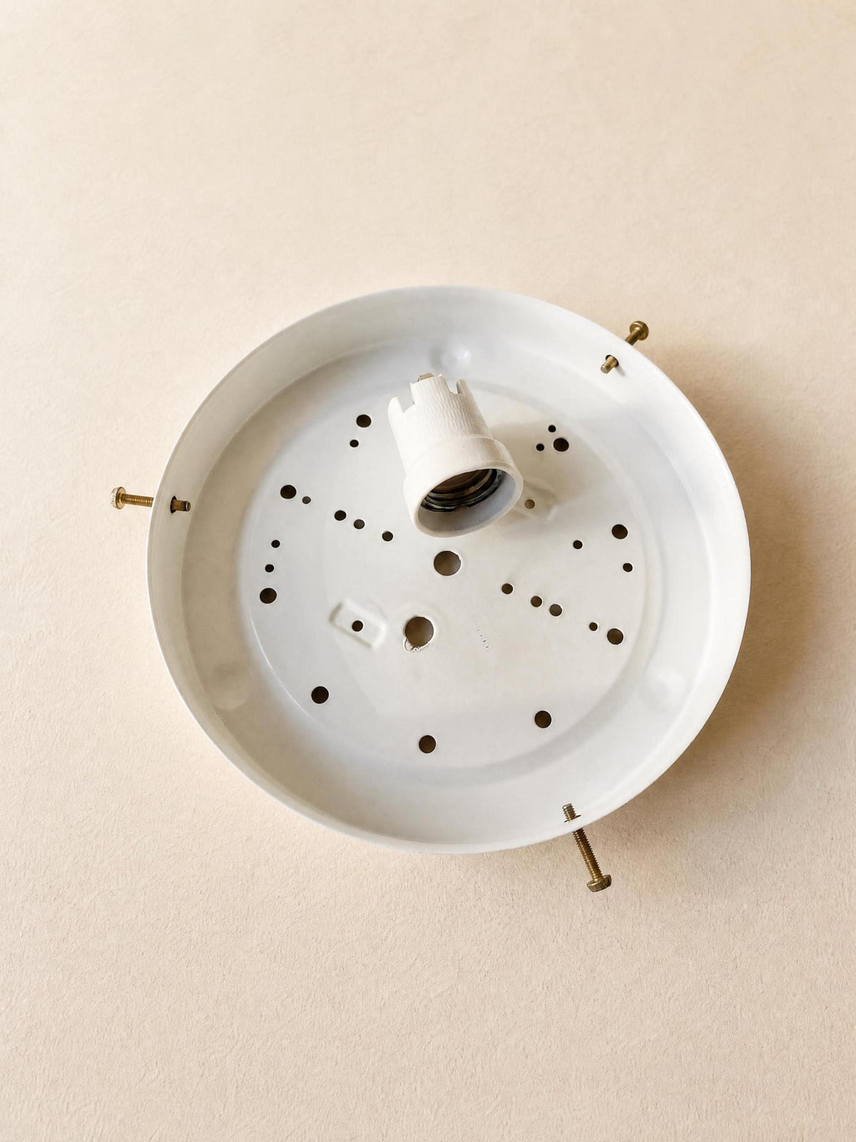 Italian 70s Opaline Murano Glass Ceiling Lamp | Swirl Flush Mount Light — photo 7