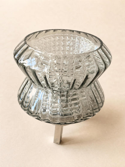Pair of French 70s Smoked Glass Wall Sconces | Chrome Mid Century Wall Lights — photo 10
