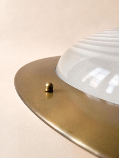 Italian 70s Brass Flush Mount Ceiling Lamp (45 cm / 18 in) — photo 7