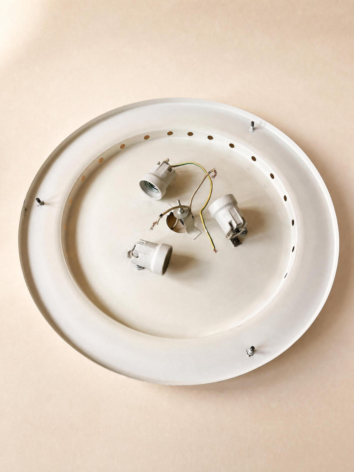 Italian 70s Brass Flush Mount Ceiling Lamp (45 cm / 18 in) — photo 8