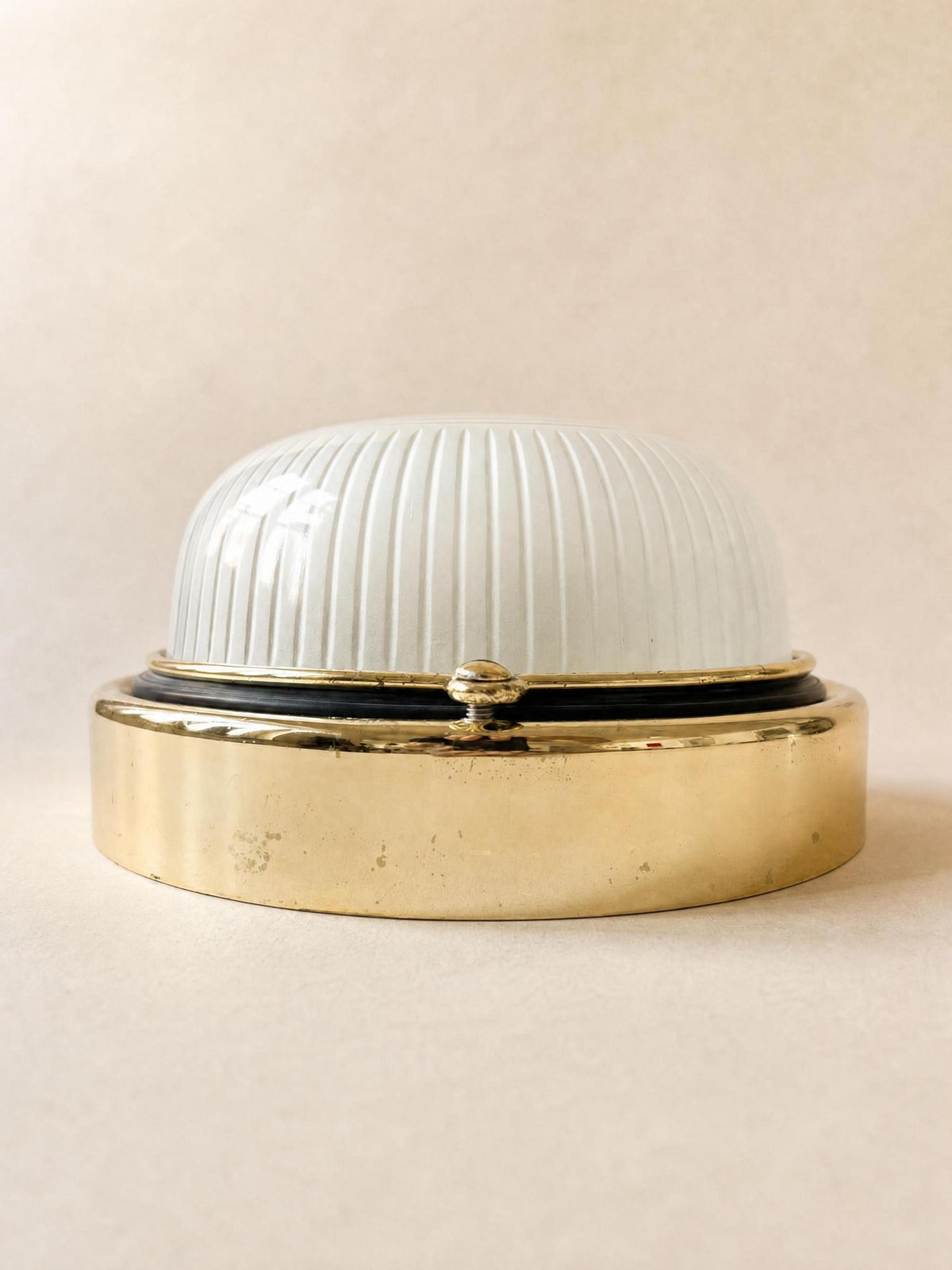Pair of Bulkhead Wall Lights with Diffusive Glass Domes — photo 7